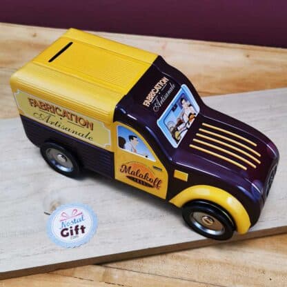 Coffret chocolat - Citroën 2CV fourgonnette - remplie de barres Malakoff 1855 – Image 5