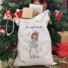 Hotte de Noël XXL personnalisée - "Les cadeaux de ..." - Ballerine bleue – Image 3
