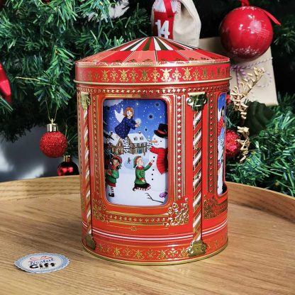 Carrousel boîte à musique de Noël - Confiseries rétro - Sous la neige – Image 5