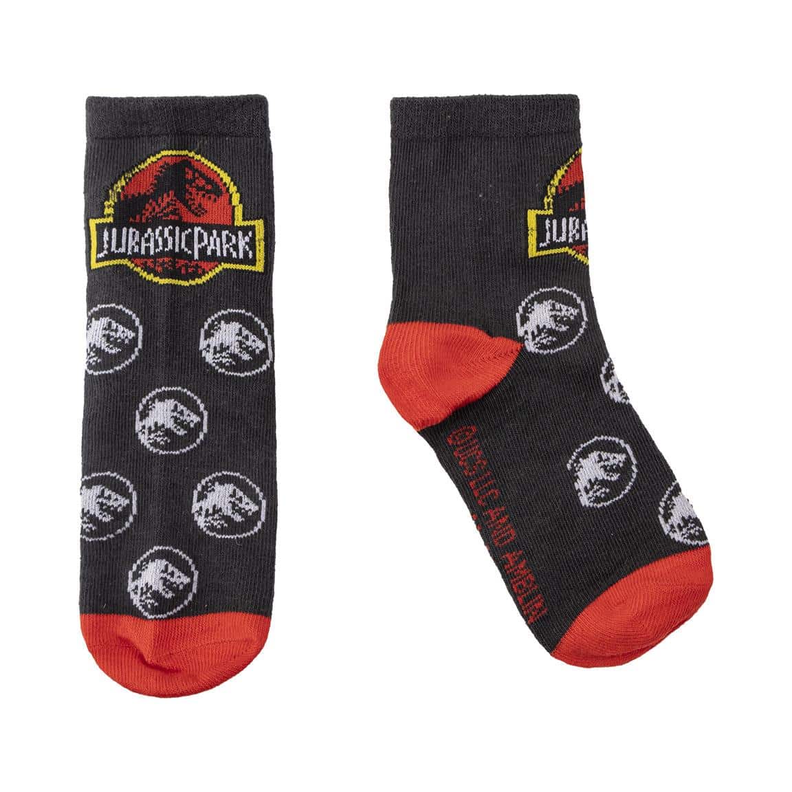 Lot de 5 Paires de chaussettes enfant Jurassic Park - Taille 23/26