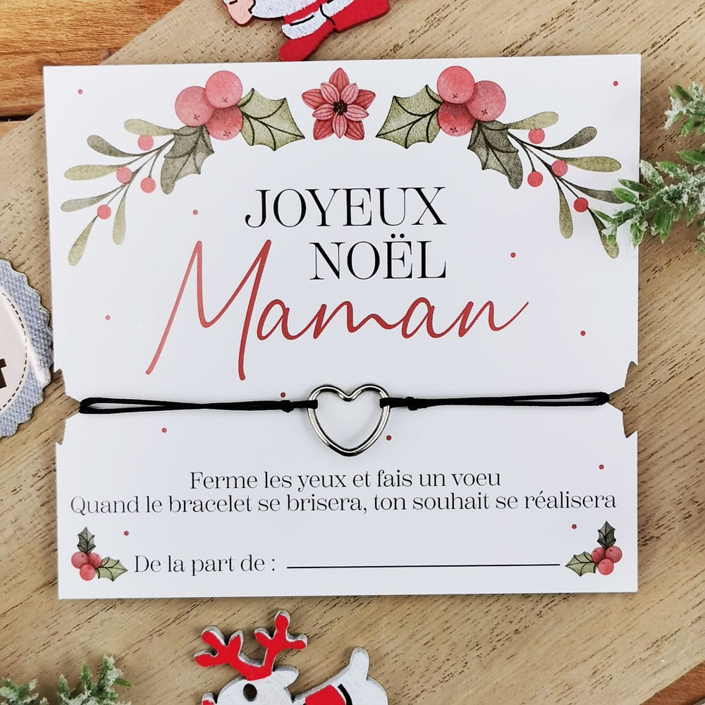 Cœurs au chocolat au lait et chocolat noir praliné x8 Joyeux Noël Maître  - Cadeau Noël