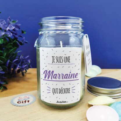 Bougie Jar  "Marraine qui déchire"