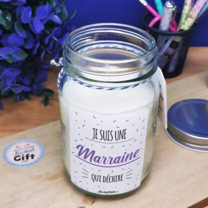 Bougie Jar  "Marraine qui déchire"