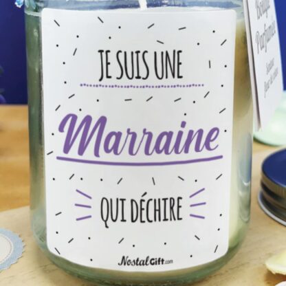 Bougie Jar  "Marraine qui déchire"