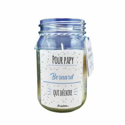 Bougie Jar  "Pour papy qui déchire" - cadeau personnalisable