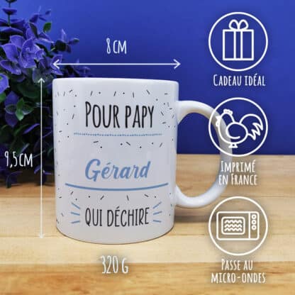 Mug "Pour papy qui déchire"- Cadeau personnalisé