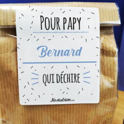 Sachet bonbon années 80  "Pour papy qui déchire"- Cadeau personnalisé