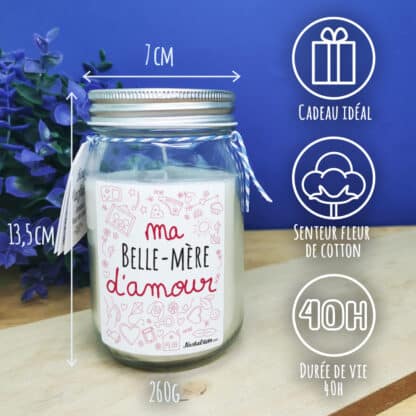 Bougie Jar  "Belle-mère d'amour" de la collection "D'amour"