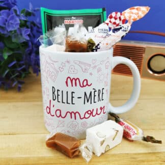 Mug bonbons des années 60  "Belle-mère d'amour" de la collection "D'amour