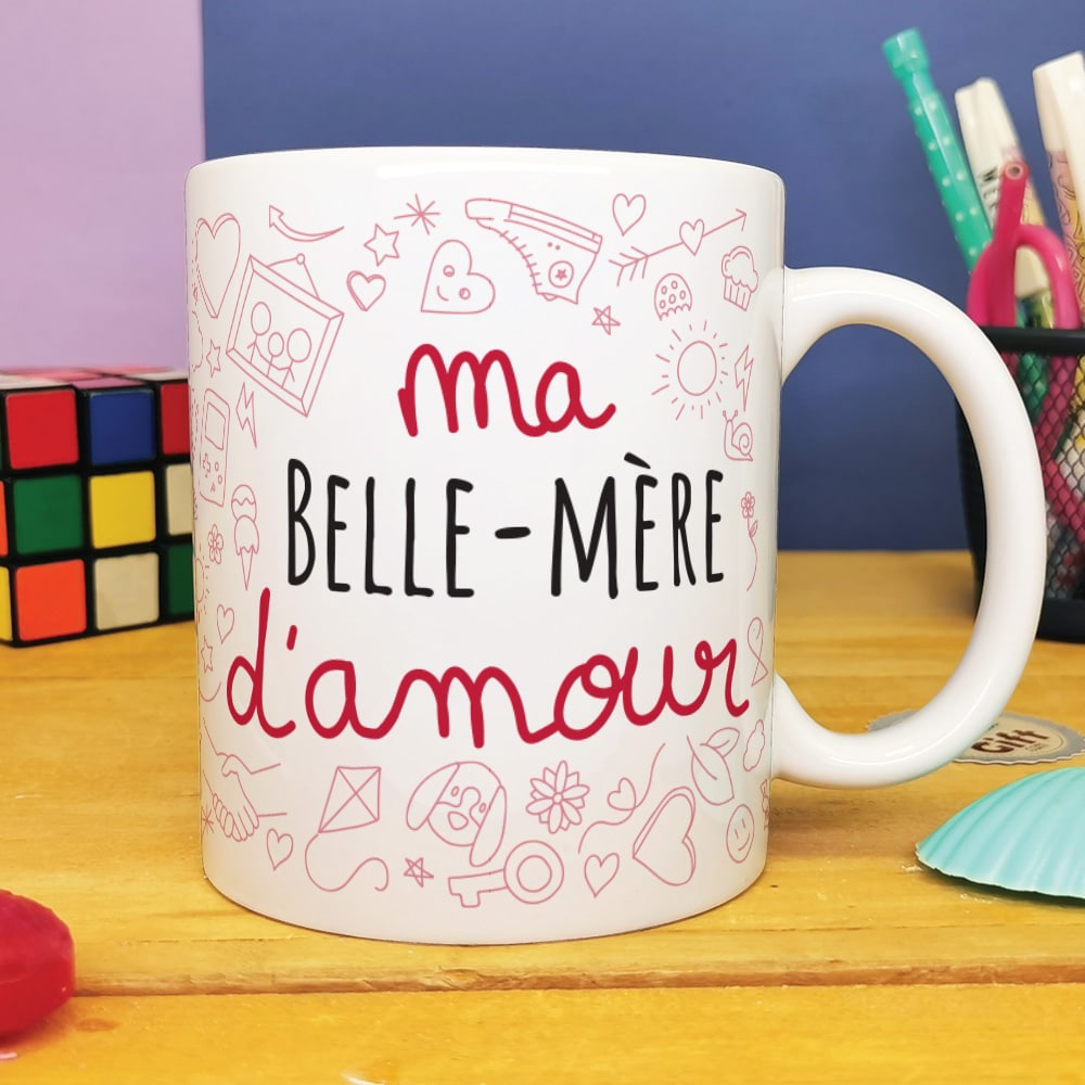 Mug Belle-mère d'amour - Cadeau pour anniversaire : belle mère