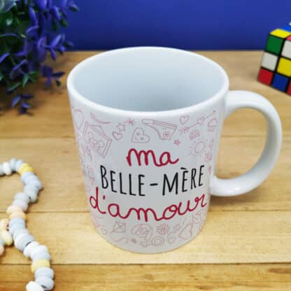 Mug "Belle-mère d'amour"  - Cadeau pour anniversaire :  belle mère