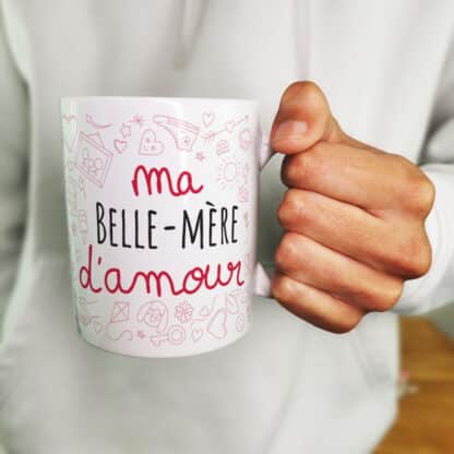 Mug "Belle-mère d'amour"  - Cadeau pour anniversaire :  belle mère