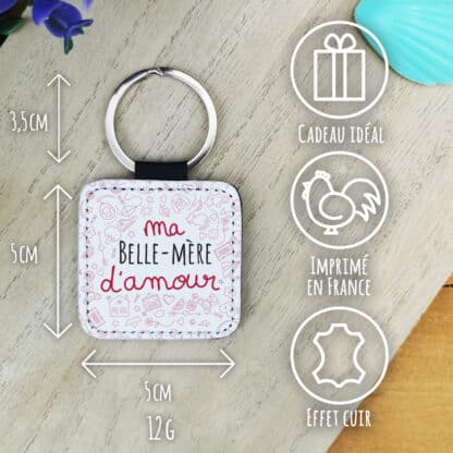 Porte clé "Belle-mère d'amour" de la collection "D'amour"