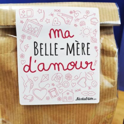 Sachet bonbon années 80  "Belle-mère d'amour" de la collection "D'amour"