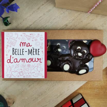 Oursons au chocolat noir x3 "Belle-mère d'amour"