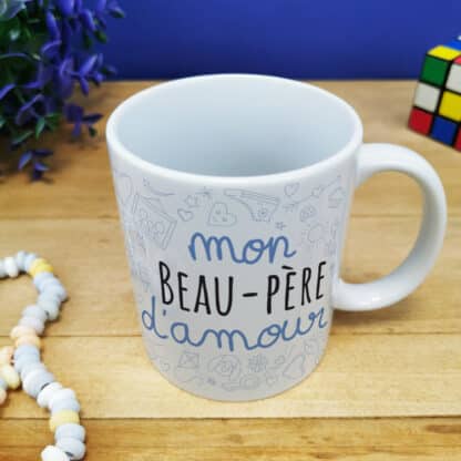 Mug "Mon beau-père d'amour"  - Cadeau beau père