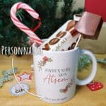 Mug "Joyeux Noël mon Atsem" personnalisé et ses guimauves coeurs x10 - Cadeau Noël