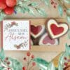 Cœurs au chocolat au lait rouge et blanc x4 "Joyeux Noël mon Atsem" - Cadeau Noël