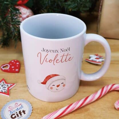 Mug "Joyeux Noël " personnalisé - Bonhomme de neige - Cadeau pour Noël