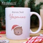 Mug "Joyeux Noël " personnalisé - Bonhomme de neige - Cadeau pour Noël