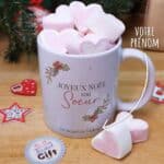 Mug "Joyeux Noël ma soeur" et ses confiseries rétro  - cadeau personnalisé