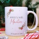 Mug "Joyeux Noël Nounou" personnalisé - Cadeau Noël