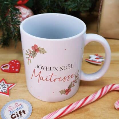 Mug "Joyeux Noël maîtresse " - Cadeau Noël
