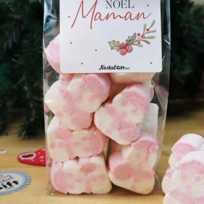 Sachet de guimauve Bonhomme de neige x 10 - "Joyeux Noël Maman" - Cadeau Noël – Image 3