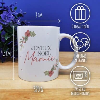 Mug "Joyeux Noël Mamie" - Cadeau Noël