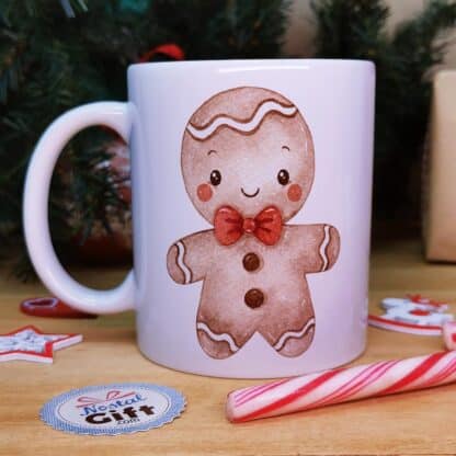 Mug "Joyeux Noël " personnalisé - Pain d'épice - Cadeau pour Noël