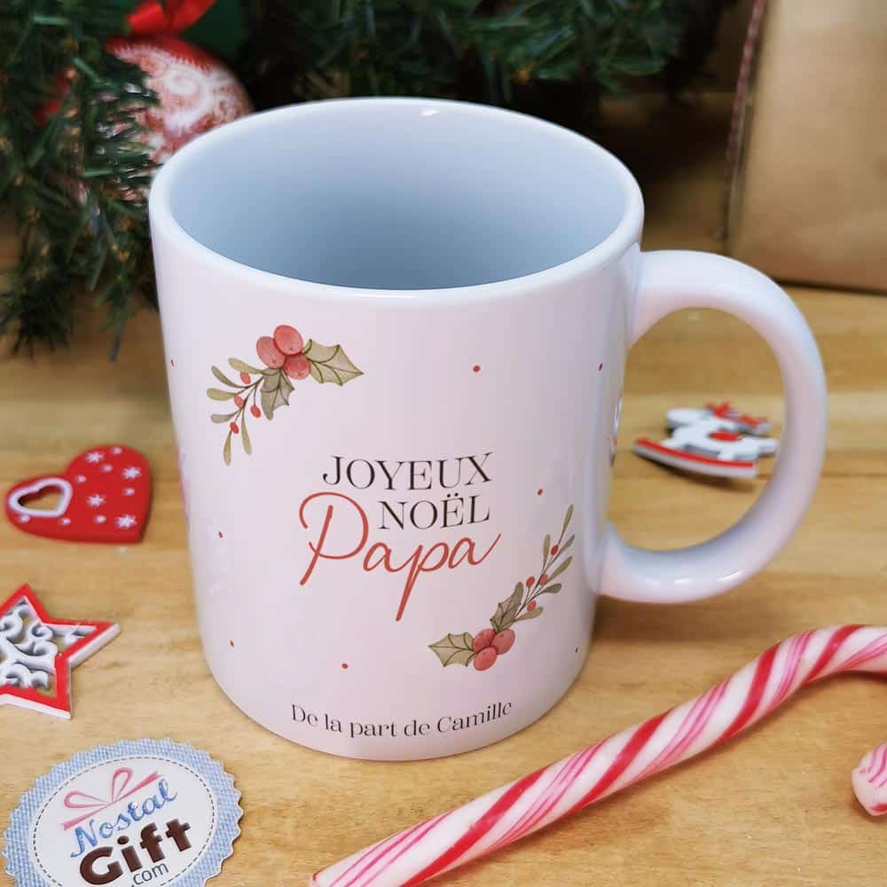 Mug Joyeux noel Papa - Cadeau personnalisé - Cadeau Noël