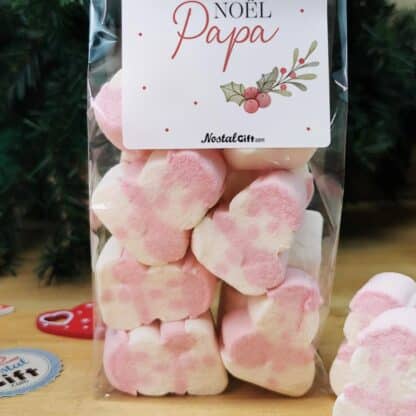 Sachet de guimauve Bonhomme de neige x 10 - "Joyeux Noël Papa" – Image 3