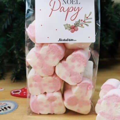 Sachet de guimauve Bonhomme de neige x 10 - "Joyeux Noël Papy"  - Cadeau de Noël – Image 3
