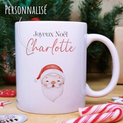 Mug "Joyeux Noël " personnalisé - Père Noël - Cadeau pour Noël