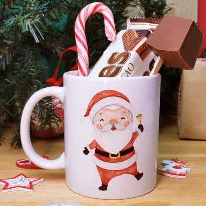 Mug "Joyeux Noël" personnalisé et ses confiseries rétro - Renne de Noël - Cadeau Noël