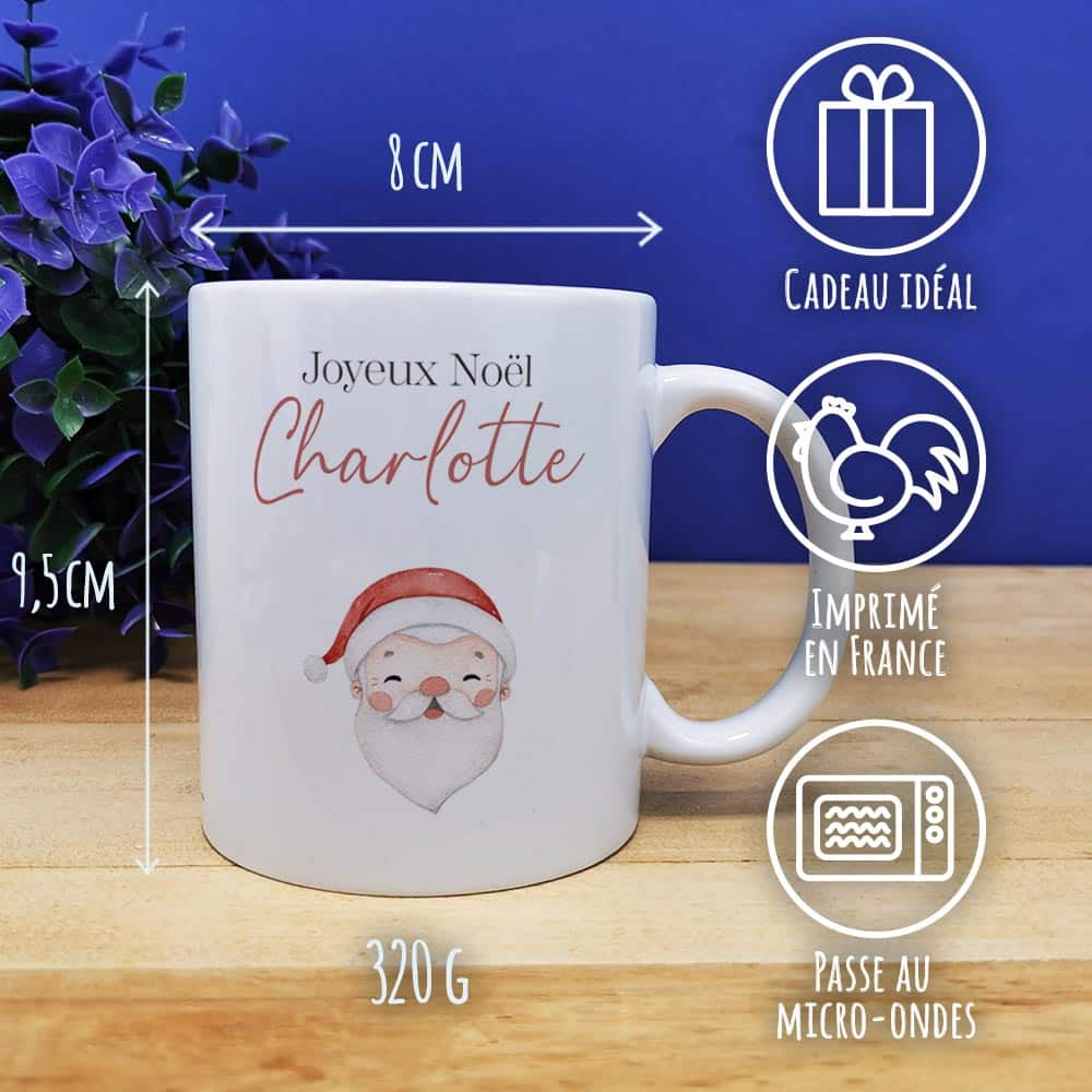 Mug personnalisé photo joyeux noel en cadeau pas cher pour l