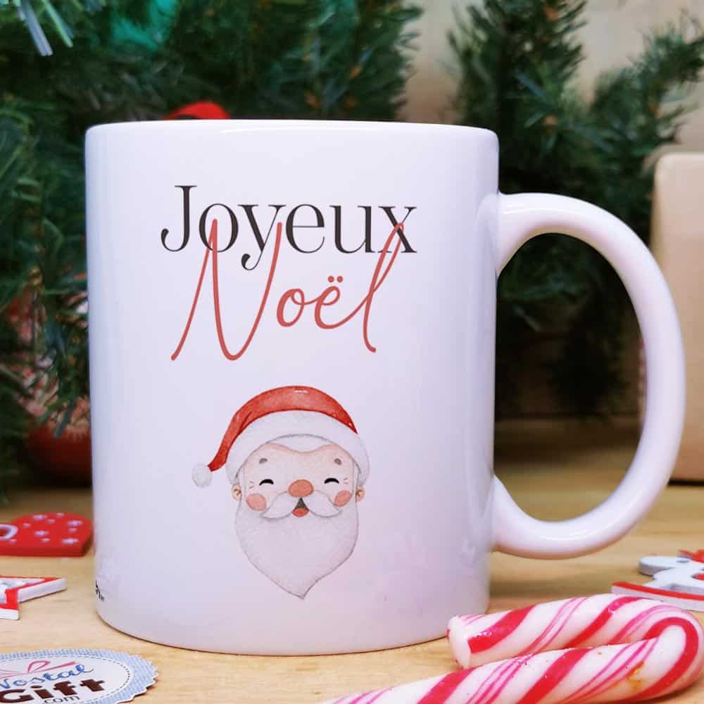 Mug "Joyeux Noël" Père Noël Cadeau Noël