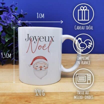 Mug "Joyeux Noël" - Père Noël - Cadeau Noël