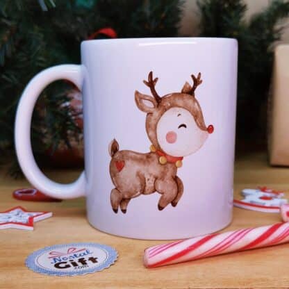 Mug "Joyeux Noël " personnalisé - Rennes - Cadeau pour Noël