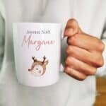 Mug "Joyeux Noël " personnalisé - Chat de Noël - Cadeau pour Noël