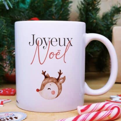 Mug "Joyeux Noël" - Renne de Noël - Cadeau Noël