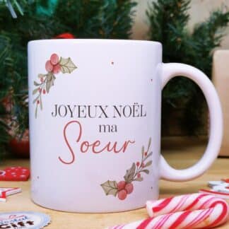 Mug "Joyeux Noël ma soeur" - Cadeau Noël
