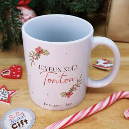 Mug "Joyeux Noël Tonton" personnalisé - Cadeau Noël