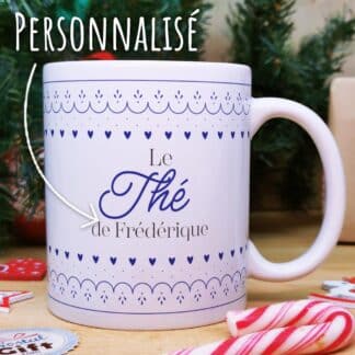Mug "Thé de Noël" personnalisé - Cadeau Noël