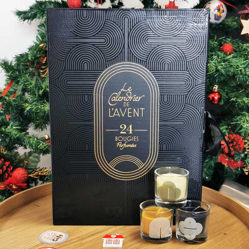 Calendrier de l'avent - 24 bougies parfumées - Cadeaux Noel
