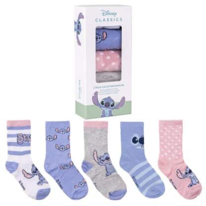Lot de 5 Paires de chaussettes enfant Stitch - Taille 27/30 - Disney – Image 2