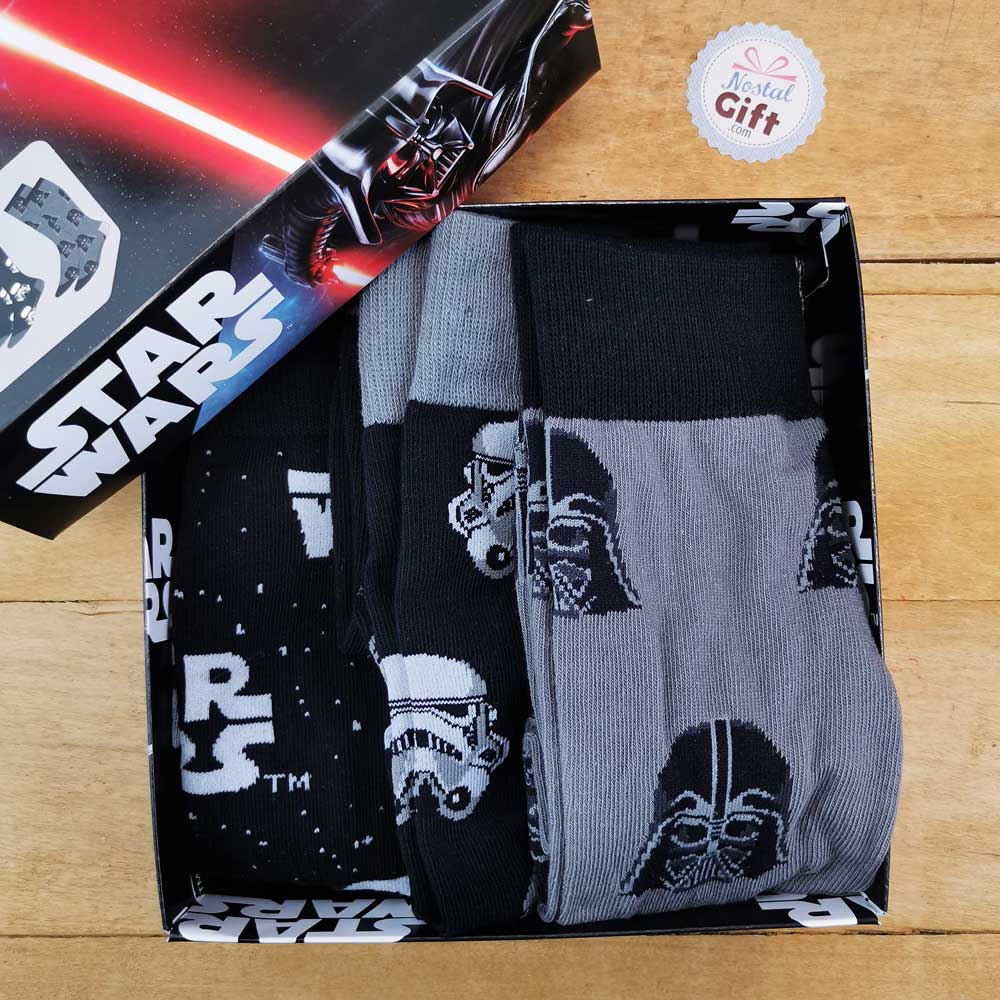 STAR WARS Lot de 2 paires de chaussettes garçon pas cher 