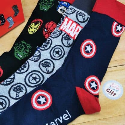 Coffret cadeau 3 paires de chaussettes Marvel  40 - 46