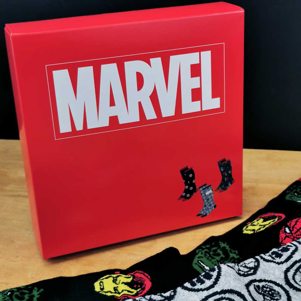 Coffret cadeau 3 paires de chaussettes Marvel 35 41