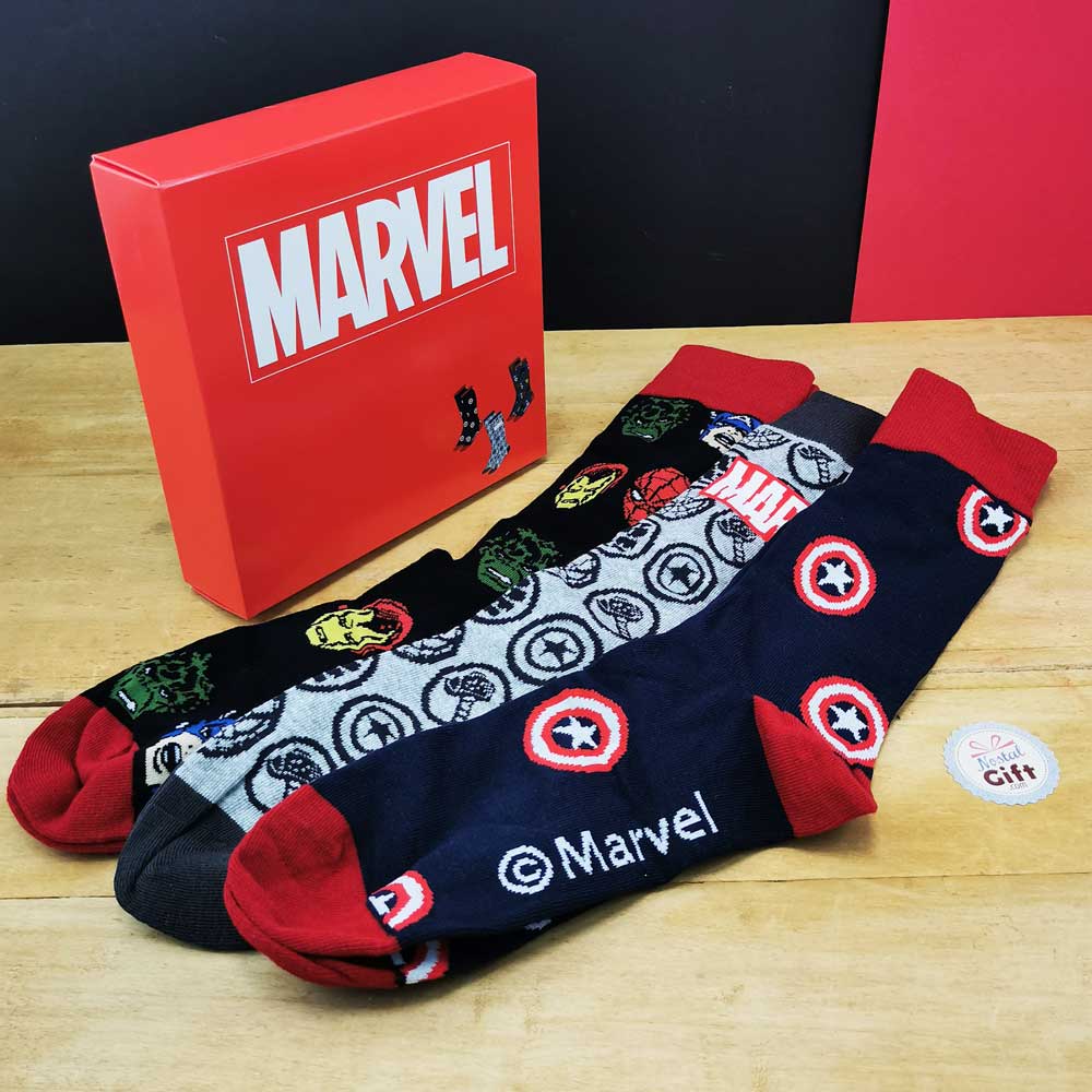 Marvel Chaussettes Homme Mi-Mollet, Coffret 5 Paires de